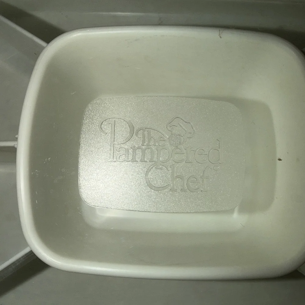 Pampered Chef Chillzanne Rectangle Server Tray & Lid Veggie Deviled Eggs